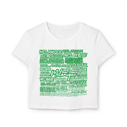 GREEN Melanique Women's Baby Tee