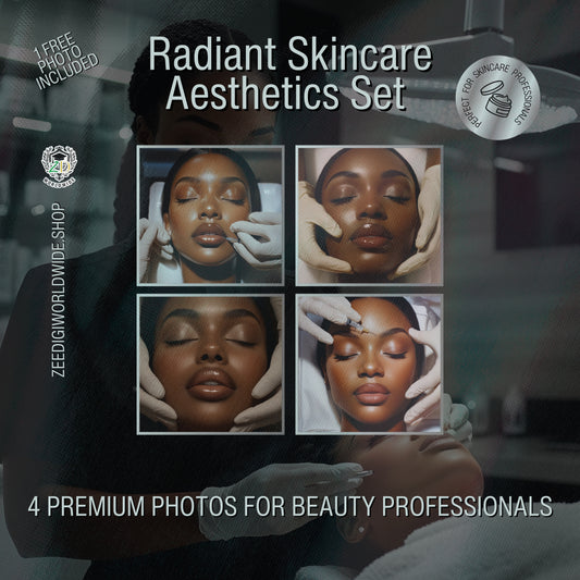 Radiant Skincare Aesthetics Set – 4 Premium Photos for Beauty Professionals